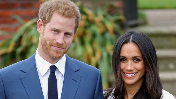 LONDON, ENGLAND - NOVEMBER 27:  Prince Harry and Meghan Markle during an official photocall to announce the engagement of Prince Harry and actress Meghan Markle at The Sunken Gardens at Kensington Palace on November 27, 2017 in London, England.  Prince Harry and Meghan Markle have been a couple officially since November 2016 and are due to marry in Spring 2018.  (Photo by Chris Jackson/Getty Images)