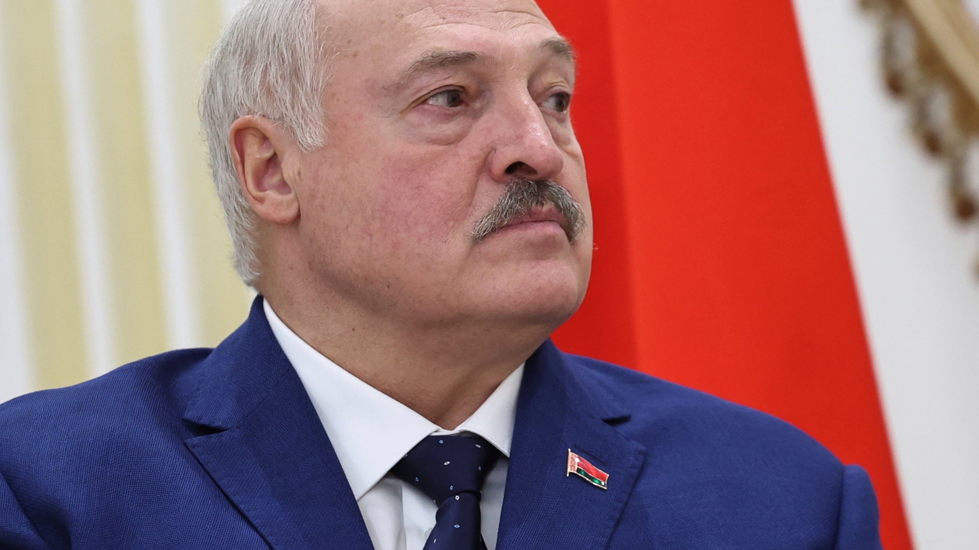 FILE - Belarusian President Alexander Lukashenko attends a meeting with Russian President Vladimir Putin in the southern Russian city of Volgograd, Russia, April 29, 2025. (Alexander Kazakov, Sputnik, Kremlin Pool Photo via AP, File)