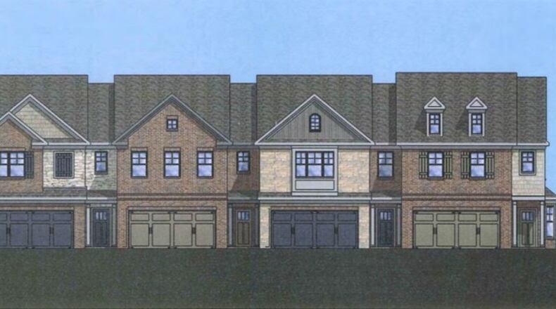 Rocklyn Homes wants to build 220 townhomes on a 32-acre property near Spout Springs Road, Braselton Highway and I-85. (Credit: Gwinnett County Planning Commission documents)