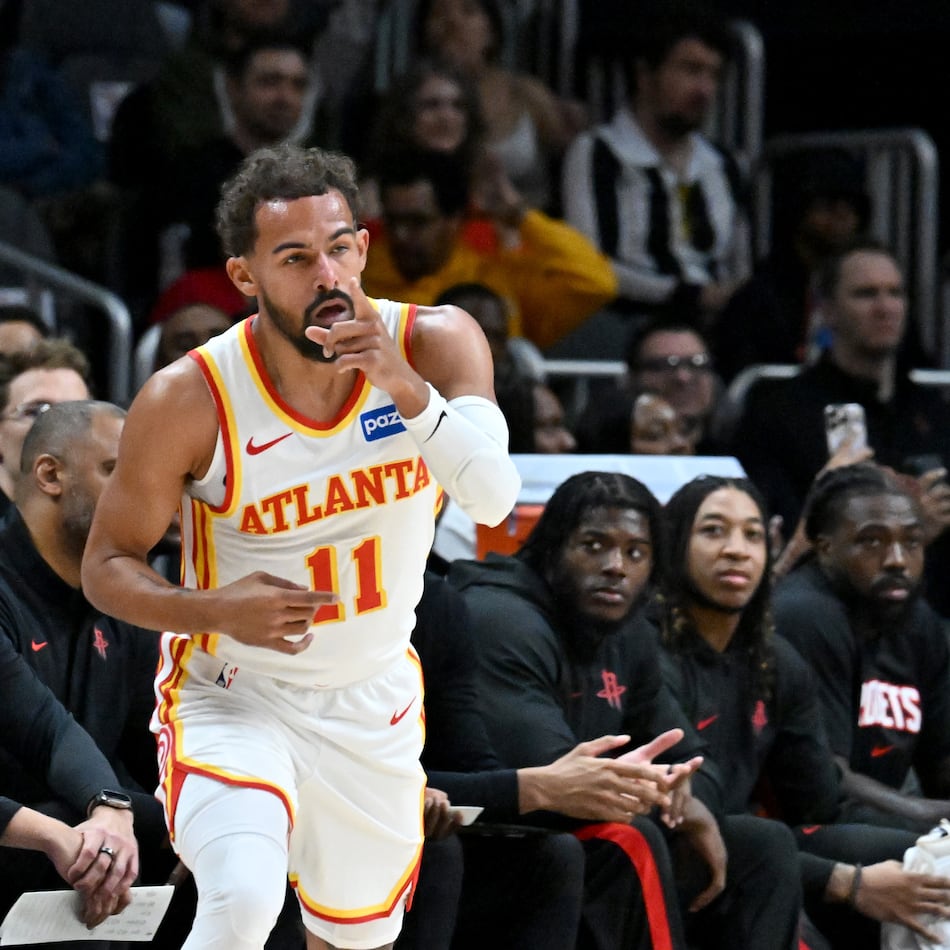 Trae Young’s injury occurred in the first quarter of the Hawks’ matchup against the Nets on Oct. 29, when a teammate collided with his leg. (Hyosub Shin/AJC)