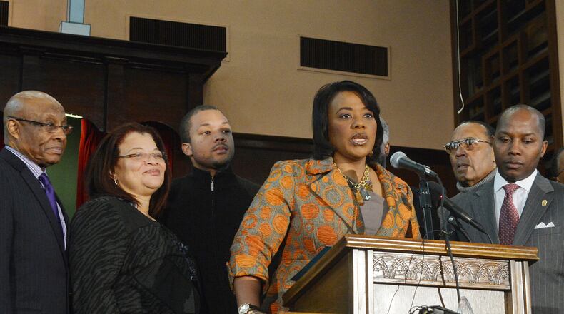 In a press conference Thursday in Historic Ebenezer Baptist Church, Bernice King – flanked by cousins, preachers and civil rights workers — told the media to “refrain from grouping me with my brothers.”