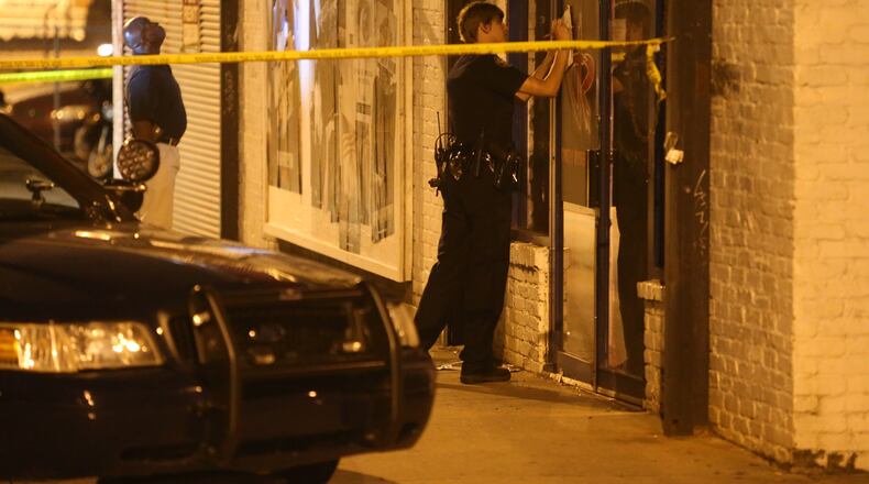 Atlanta police investigate a triple shooting on Lee Street that left one person dead Tuesday night.