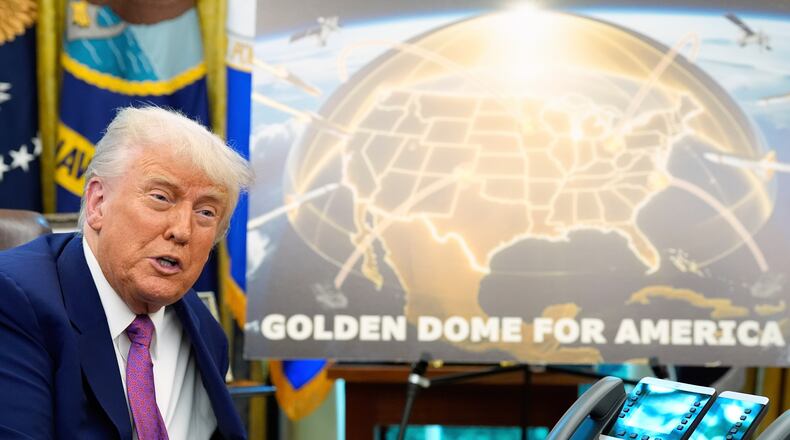 FILE - President Donald Trump speaks in the Oval Office of the White House on May 20, 2025, in Washington. (AP Photo/Alex Brandon, File)