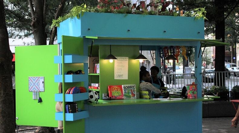 The south end of Woodruff Park now boasts new Game Cart as well as new furniture and other new amenities. CONTRIBUTED