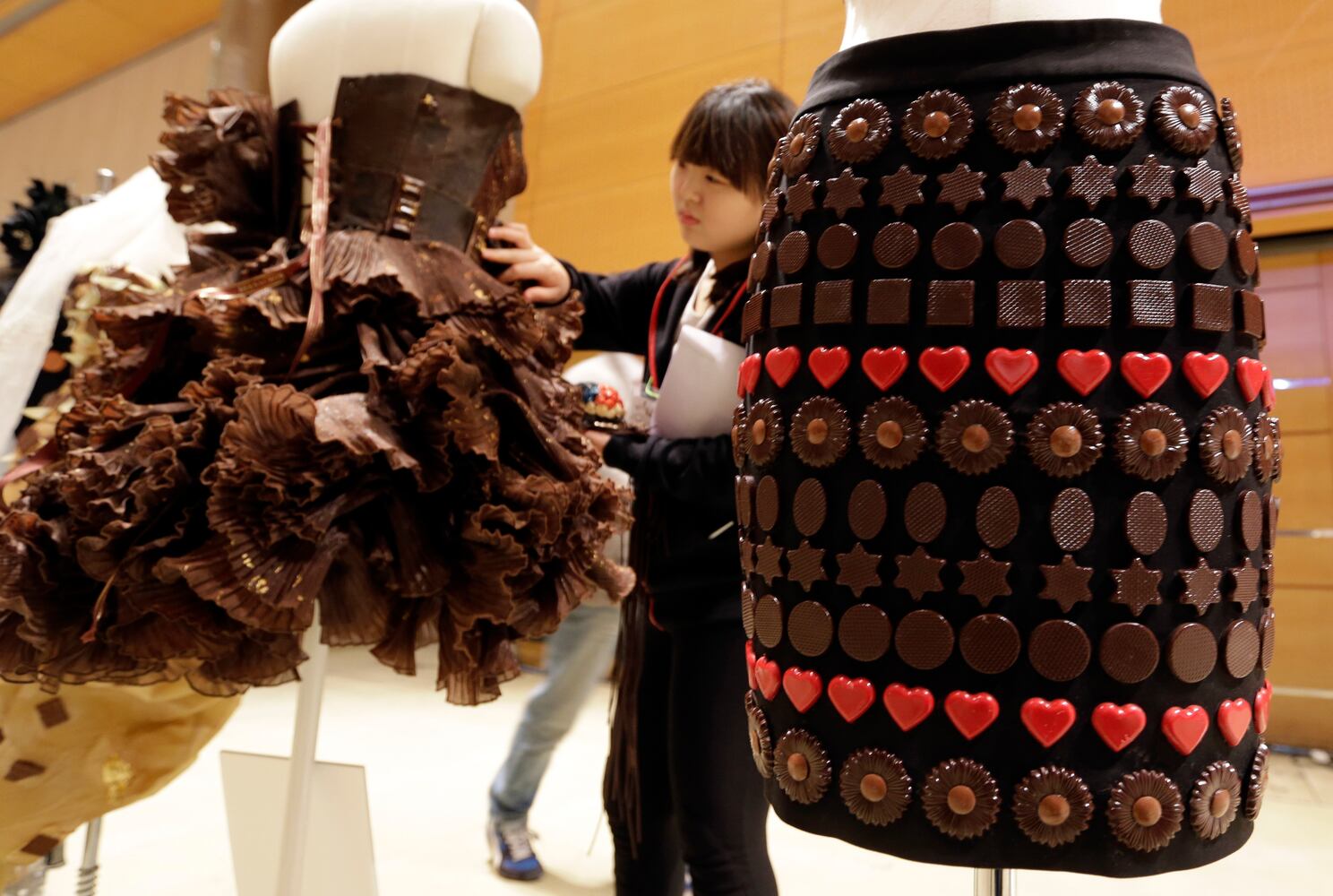 Chocolate fashion shows in South Korea, China