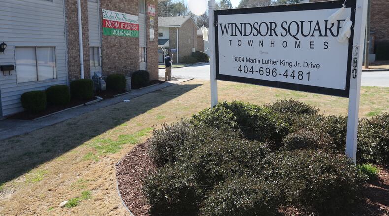 A man was shot to death Wednesday afternoon at the Windsor Square Townhomes on Martin Luther King Jr. Drive. in SW Atlanta.