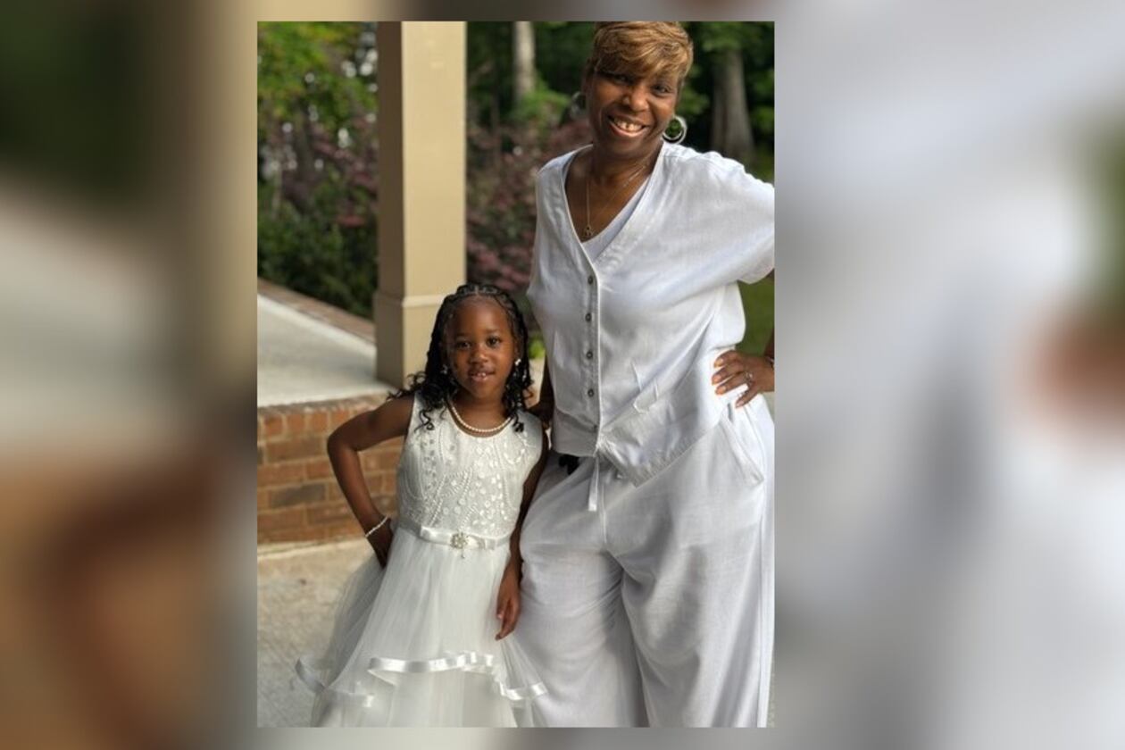 Ina Chambers and her granddaughter, 5-year-old Brooklyn, were constant companions, according to family members. Chambers was killed Friday night in a shooting outside Gus Thornhill's Funeral Home in East Point. (Family photo)