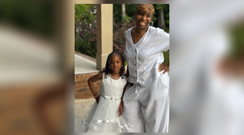 Ina Chambers and her granddaughter, 5-year-old Brooklyn, were constant companions, according to family members. Chambers was killed Friday night in a shooting outside Gus Thornhill's Funeral Home in East Point. (Family photo)