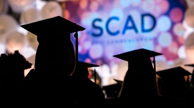 Savannah College of Art and Design students attend its 2017 Atlanta graduation ceremony at the Georgia World Congress Center. The college had the second-highest number of international students taking courses there during the 2019-20 school year, according to a new report. Photo courtesy of SCAD