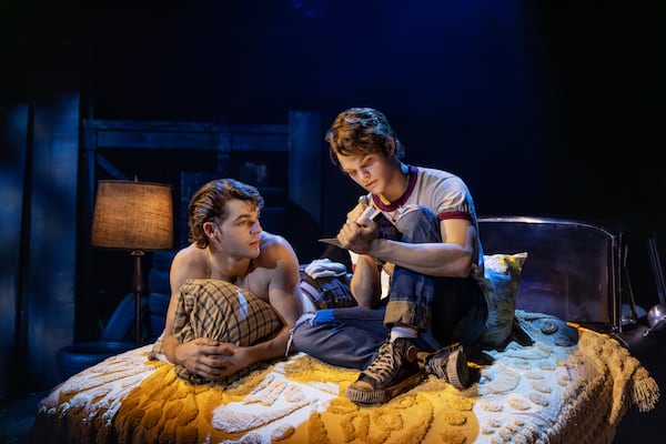 Bonale Fambrini (left) and Tyler Jordan Wesley (right) play Johnny and Ponyboy, respectively, in "The Outsiders: A New Musical." The North American Tour is stopping in Atlanta Nov. 25-30. (Courtesy of Matthew Murphy)