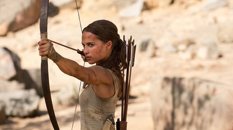 Alicia Vikander stars as Lara Croft in “Tomb Raider.” Contributed by Warner Bros. Entertainment