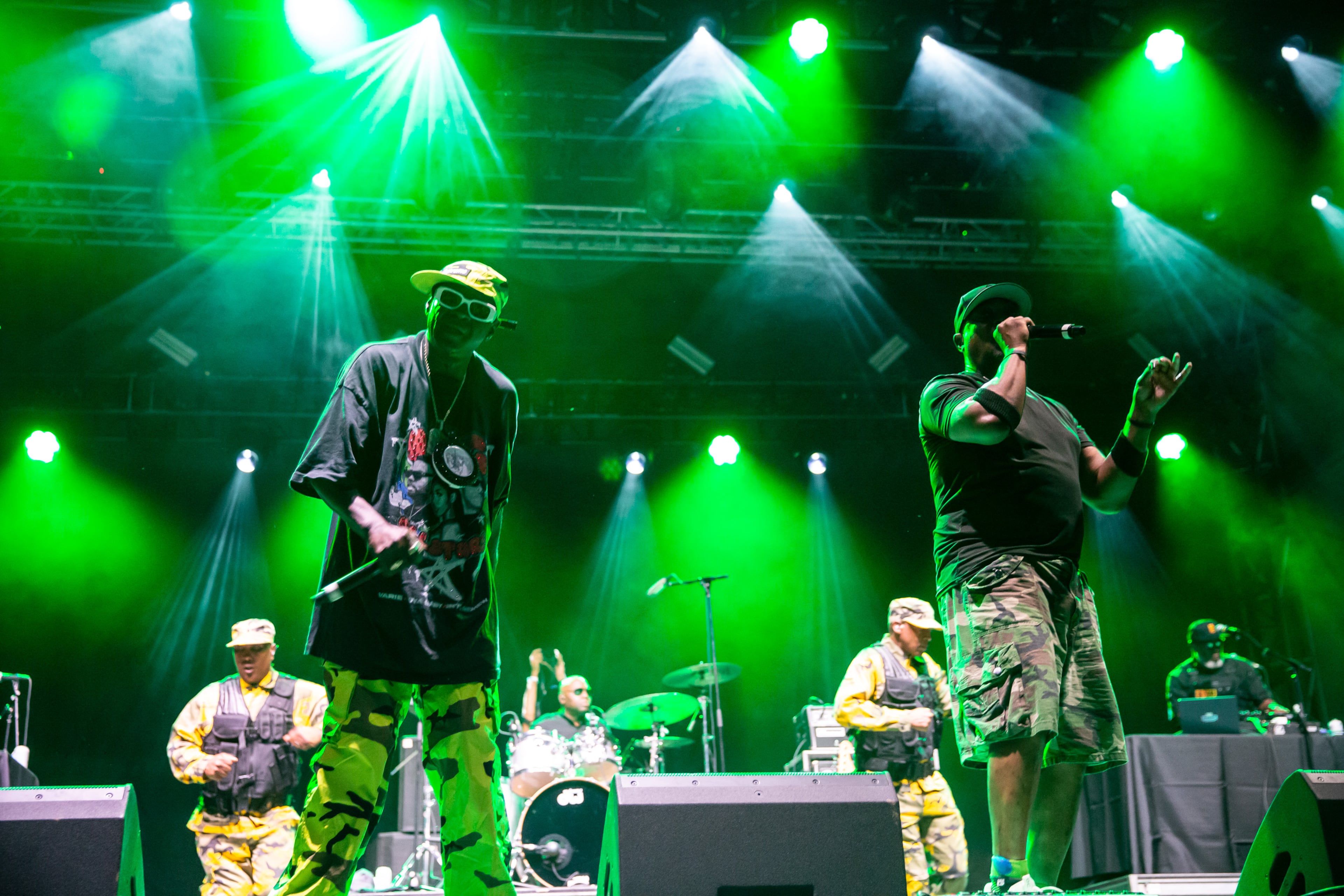 68cd79a7c9b7fb3bf5168014 Atlanta, Ga: Flava Flav and Chuck D took the late evening stage as Public Enemy and dazzled the crowd with old school, positive rhymes. Photo taken Saturday, September 20, 2025 at Piedmont Park. AAJC 092025 Shaky Knees Day 2 (RYAN FLEISHER FOR THE ATLANTA JOURNAL-CONSTITUTION)