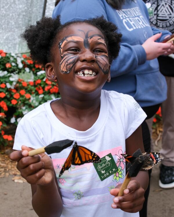 The Flying Colors Butterfly Festival at Chattahoochee Nature Center lets guests interact with butterflies.
(Courtesy of the Chattahoochee Nature Center)
