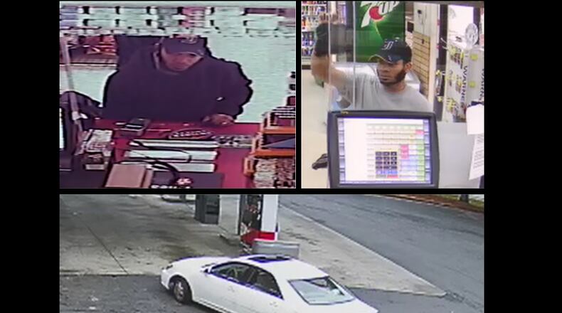 Gwinnett County police are searching for an armed robbery suspect and an alleged accomplice.