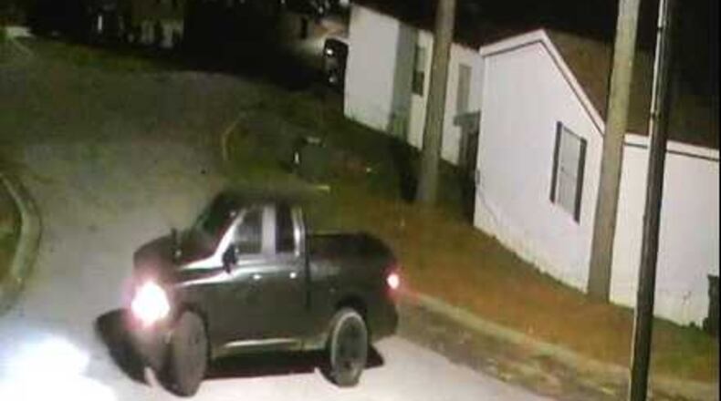 Cobb County cops say this truck was involved in the shooting of two homes in Mableton on Oct. 29, 2018.