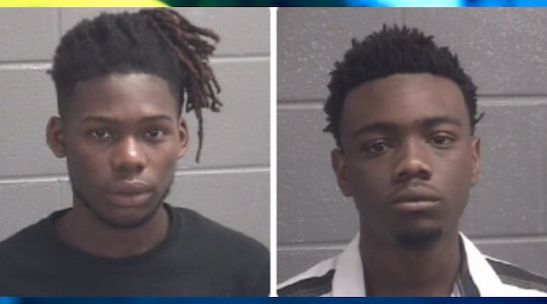 Jadaquis De'Andre Noble (left) and Demoni Lamar Beck were arrested on murder and aggravated assault charges tied to a May 27 homicide in Griffin.