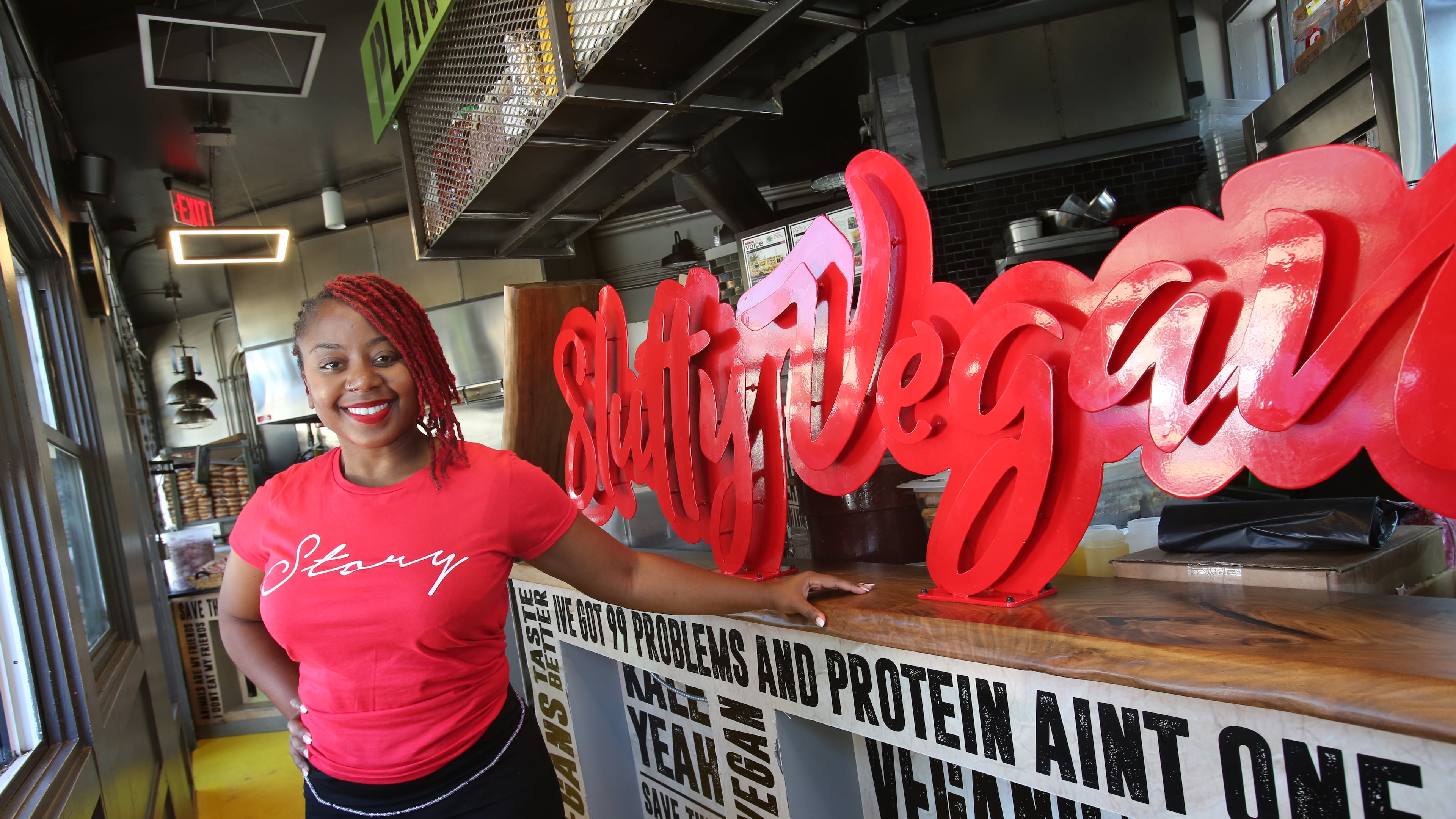 Aisha "Pinky" Cole, the owner of Slutty Vegan, opened her first brick-and-mortar location in 2019. The company at one point had expanded to 14 locations across four states, but today operates five restaurants. (AJC 2019)