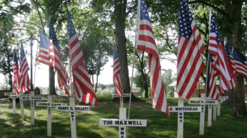 Each year the streets of Duluth are lined with more than 800 markers and flags, representing those who served in the armed forces. Courtesy City of Duluth