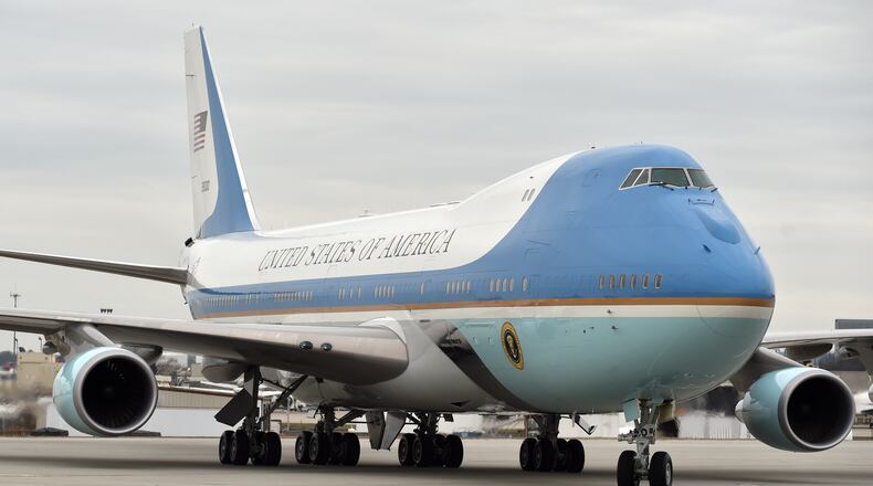 President Obama arrived in Atlanta via Air Force One on March 10, 2015.