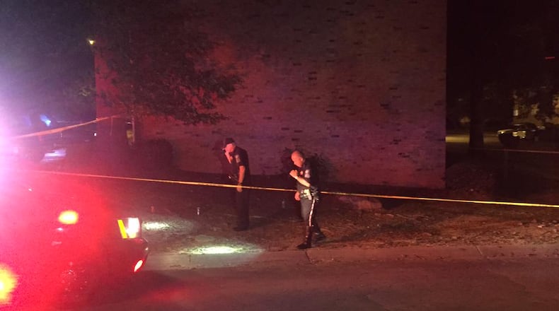 Four people were shot — including one child that was critically injured — Monday night at the Austin Oaks Apartments on Glenwood Road in DeKalb County, officials said. (Credit: Channel 2 Action News)