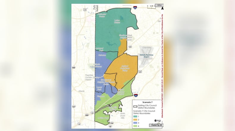 This is the new City Council district map for Brookhaven.