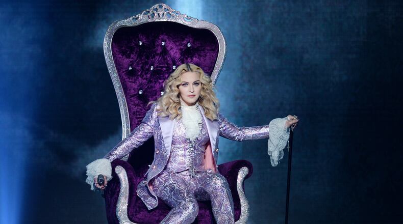 LAS VEGAS, NV - MAY 22: Recording artist Madonna performs a tribute to Prince onstage during the 2016 Billboard Music Awards at T-Mobile Arena on May 22, 2016 in Las Vegas, Nevada. (Photo by Kevin Winter/Getty Images)