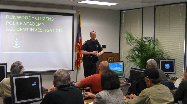 Applications are being taken from Dunwoody residents, ages 21 and older, and Dunwoody business owners who would like to participate in the Dunwoody  Citizens' Police Academy.  (Courtesy of Dunwoody)