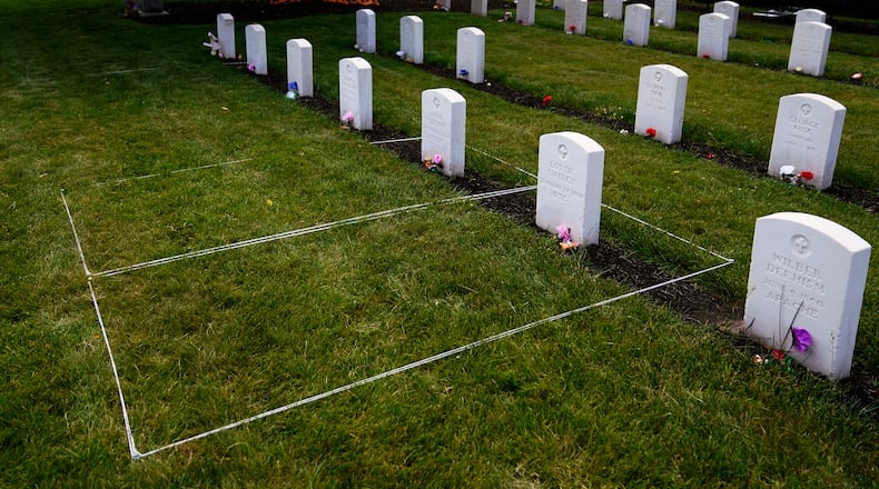 Headstones of Carlisle Indian Industrial School students are seen in the cemetery at the U.S. Army's Carlisle Barracks in Carlisle, Pa., on Friday, June 10, 2022. (Matt Slocum/AP)