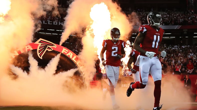 The Falcons have set the bar on offense in the NFC South, and possibly the NFL, led by Matt Ryan and Julio Jones. Now other teams in the division are trying to catch up. (Curtis Compton/ccompton@ajc.com)