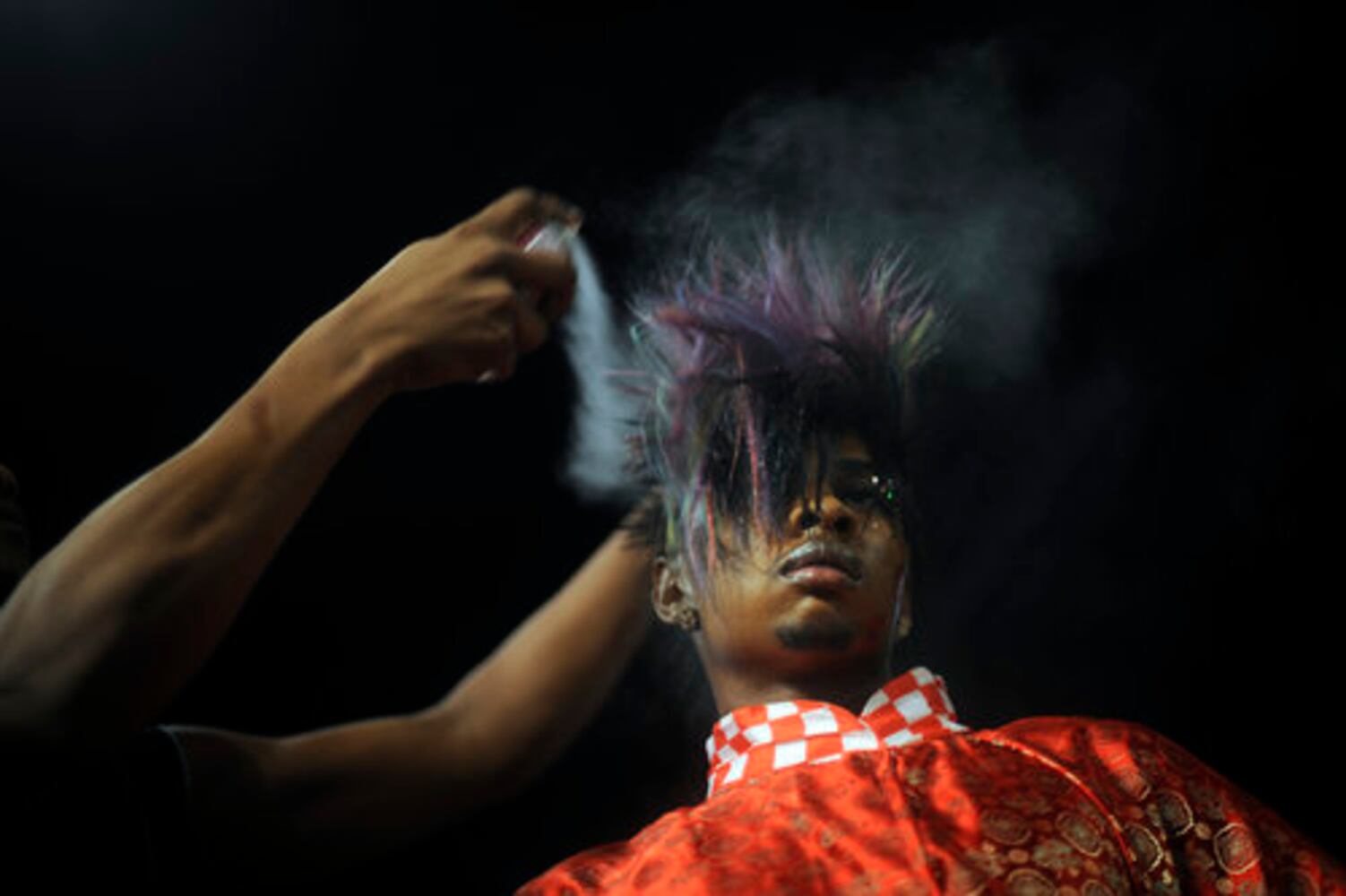 Hair-styling competition at Bronner Bros. show