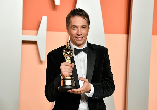 FILE - Sean Baker arrives at the Vanity Fair Oscar Party on March 2, 2025, in Beverly Hills, Calif. (Photo by Evan Agostini/Invision/AP, File)