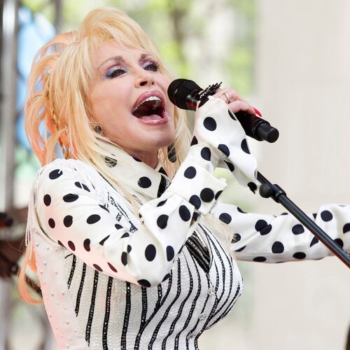 FILE - Dolly Parton performs on NBC's "Today" show in New York on May 13, 2014. (Photo by Charles Sykes/Invision/AP, File)