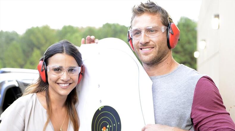 THE BACHELOR - "Episode 1808" - The Bachelor visits Andi, who has a test waiting for Juan Pablo. She takes him to a shooting range for target practice. The real question is: will he score with her family? Tough questions wait for the Bachelor, as Andi's father peppers him in a blunt cross examination. Will it sound the death knell for the couple's relationship? - on "The Bachelor," MONDAY, FEBRUARY 24 (8:00-10:01 p.m., ET), on the ABC Television Network. (ABC/Guy D'Alema) ANDI, JUAN PABLO GALAVIS THE BACHELOR - "Episode 1808" - The Bachelor visits Andi, who has a test waiting for Juan Pablo. She takes him to a shooting range for target practice. The real question is: will he score with her family? Tough questions wait for the Bachelor, as Andi's father peppers him in a blunt cross examination. Will it sound the death knell for the couple's relationship? - on "The Bachelor," MONDAY, FEBRUARY 24 (8:00-10:01 p.m., ET), on the ABC Television Network. (ABC/Guy D'Alema) ANDI, JUAN PABLO GALAVIS