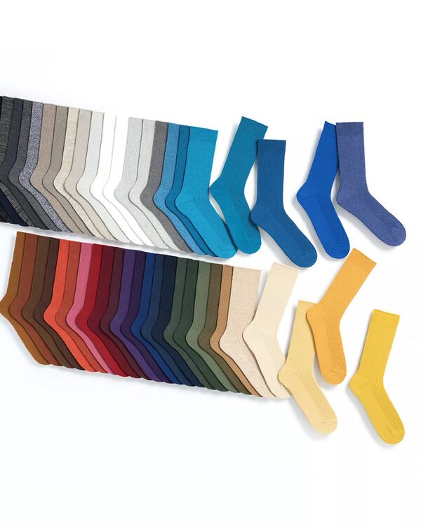 Uniqlo’s colorful socks. (Uniqlo/TNS)
