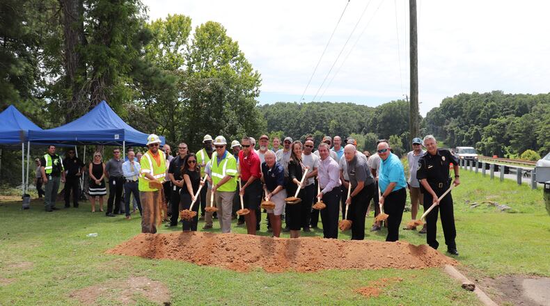 Groundbreaking for the Ga. 92 widening project in Acworth took place in early 2020. Acworth's Fall Town Hall on Oct. 28 will concern updates on this and other projects in the community. (Courtesy of Acworth)