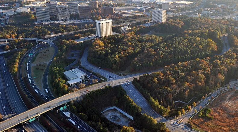 Site of Braves proposed new stadium near I-75 and I-285 in Cobb County.