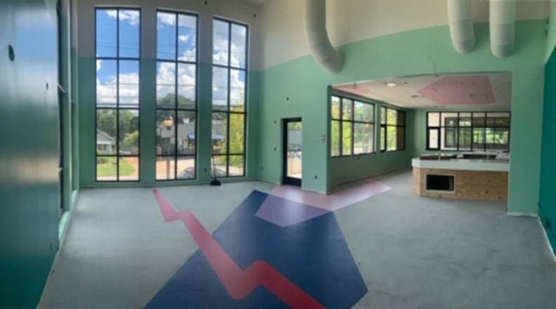 The interior of Perc Coffee.