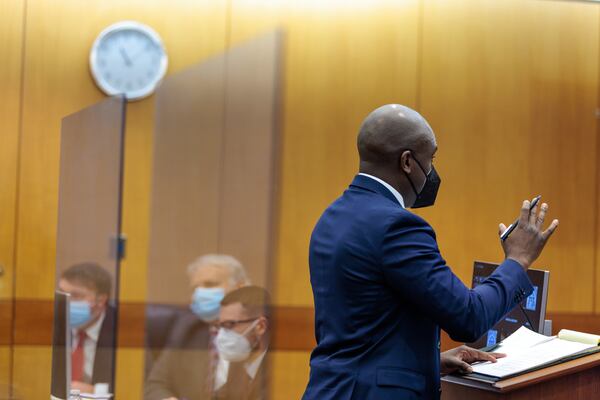 Uzoma Nkwonta, an attorney for the International Alliance of Theatrical State Employees Local 927, said members of the union "often have to travel around and outside Georgia on short notice," so they may not know they need to vote absentee until shortly before election day.” (Arvin Temkar / arvin.temkar@ajc.com)