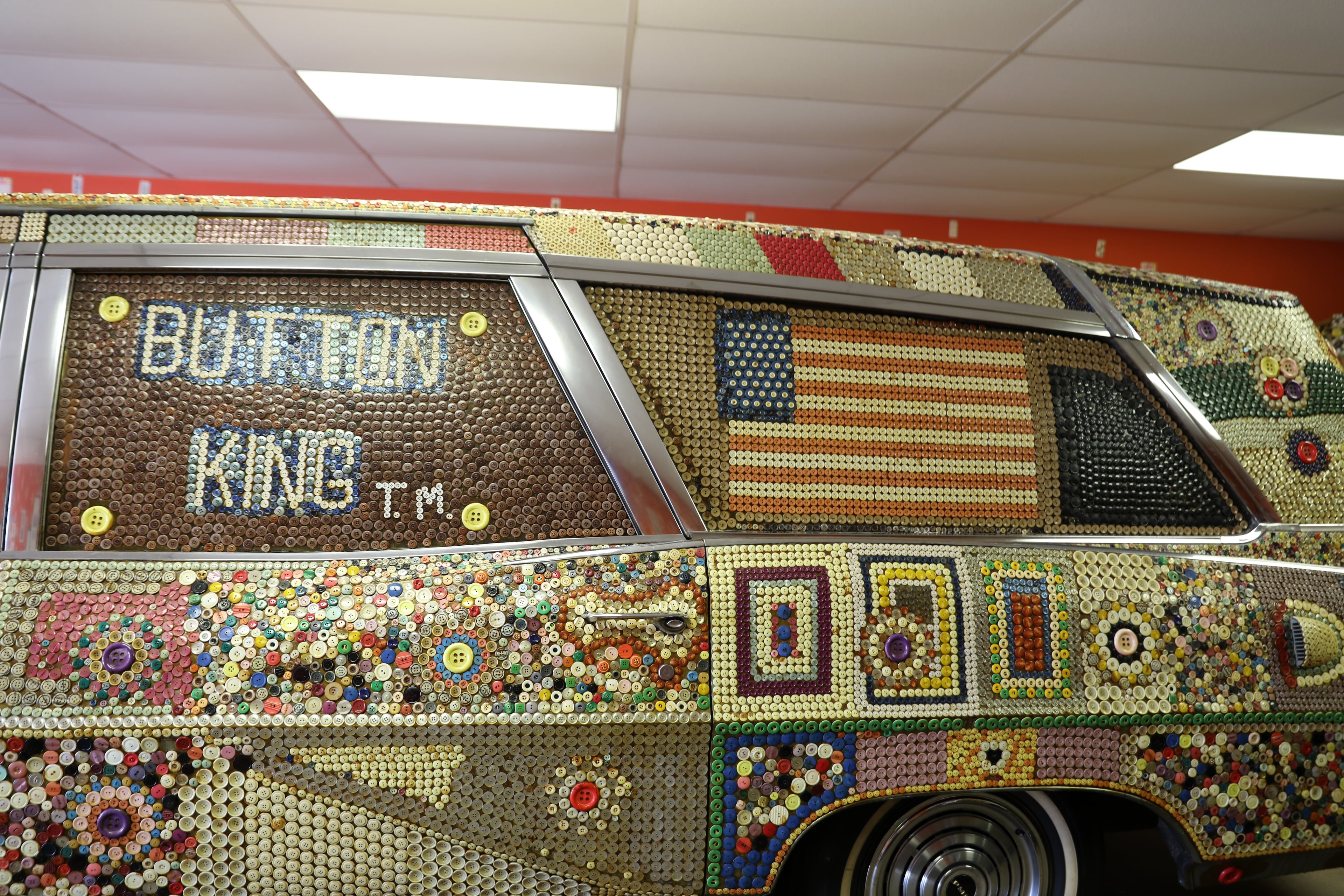 Yes, it's a button hearse. Humans are born to create, and Dalton Stevens took full advantage of his birthright.