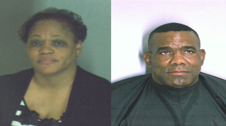 DeKalb Police Department employee Shirley Waters (left) was arrested Monday, June 13, for selling vehicle accident information, according to police. Reginald Earl Jenkins (right) was arrested early Tuesday morning for felony charges, including bribery and conspiracy. Photo credit: DeKalb County Sheriff's Office