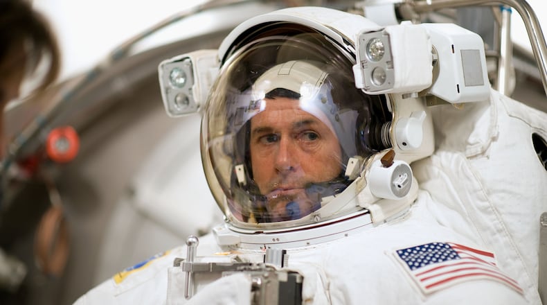 Astronaut Shane Kimbrough trains for his mission to the International Space Station at the Space Vehicle Mockup Facility at NASA’s Johnson Space Center. (NASA)
