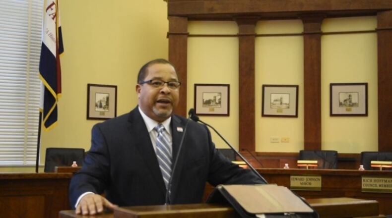 Fayetteville Mayor Edward Johnson updated citizens on a variety of city plans and programs for 2019. Courtesy City of Fayetteville