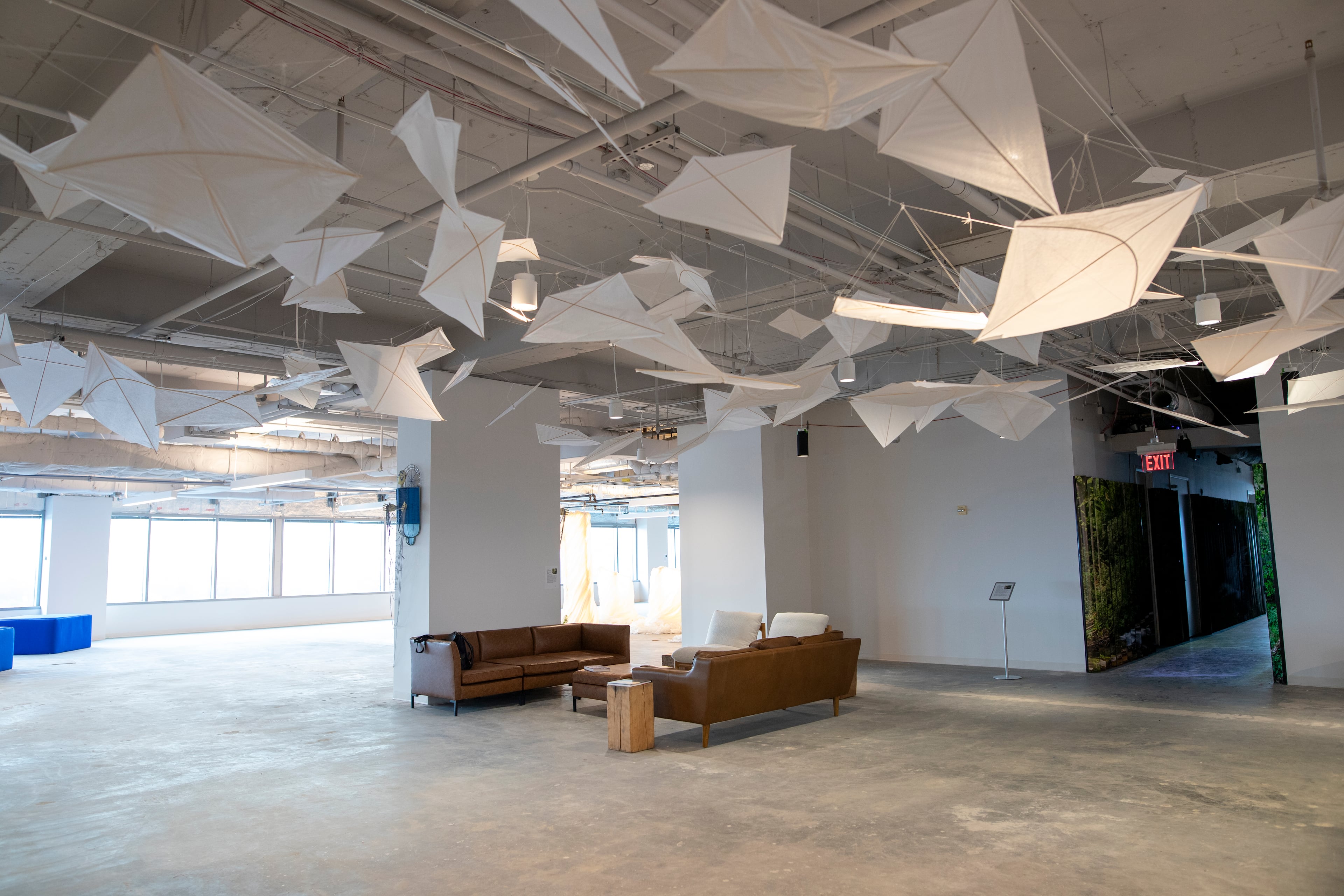 Carol Santos’ "Poetry in the Sky" features hundreds of kites handcrafted by the artist's father. (Isadora Pennington/ArtsATL)
