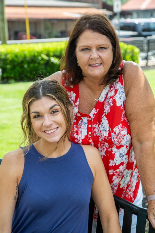 Portrait of Debbie Rabjohn (right) with her daughter Cherokee. Debbie Rabjohn of Canton is in need of a kidney transplant. Her daughter, Cherokee Rabjohn, 23, wanted to donate a kidney to her mother but she wasn't a match. Instead, Cherokee will be donating a kidney for someone else as part of a paired kidney exchange which will trigger others to donate to her mother.
PHIL SKINNER FOR THE ATLANTA JOURNAL-CONSTITUTION.