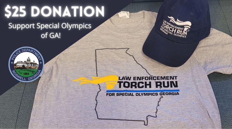 Roswell police officers are supporting Special Olympics Georgia by becoming "Guardians of the Flame" in the Law Enforcement Torch Run at 10 a.m. May 6. (Courtesy Roswell Police)