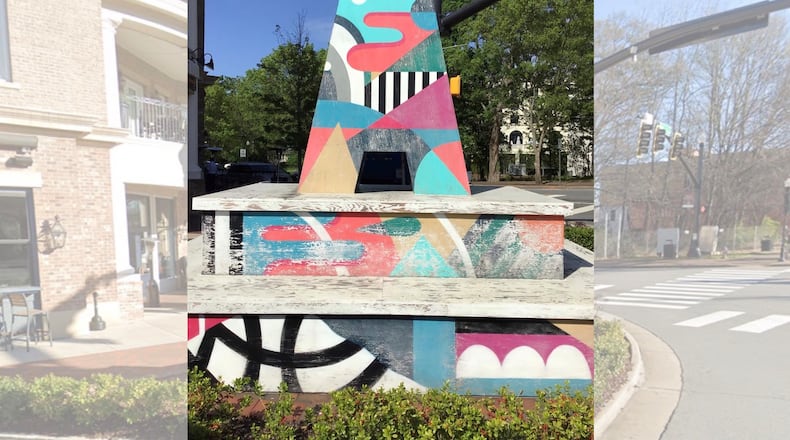 The Alpharetta City Council recently accepted ownership of the ‘A’ sculpture at the corner of Canton Road and Milton Avenue. (Courtesy City of Alpharetta)