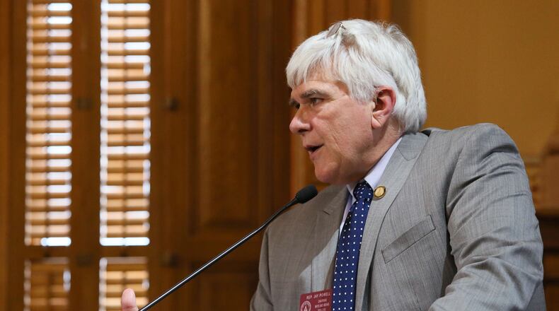 House Ways & Means Chairman Jay Powell, R - Camilla, is pushing legislation to force e-retailers to either collect state sales taxes on purchases made by Georgians or to make them send sales information to customers and the Department of Revenue so the state can collect the money. BOB ANDRES / BANDRES@AJC.COM