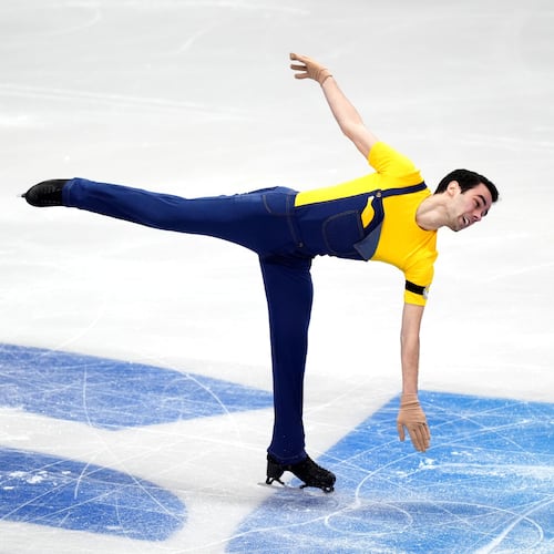 Spain's Tomas-Llorenc Guarino Sabate competes during the Men's Short Program on day two of the ISU European Figure Skating Championships in Sheffield, Thursday, Wednesday, Jan. 15, 2026. (Mike Egerton/PA via AP)