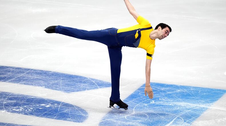 Spain's Tomas-Llorenc Guarino Sabate competes during the Men's Short Program on day two of the ISU European Figure Skating Championships in Sheffield, Thursday, Wednesday, Jan. 15, 2026. (Mike Egerton/PA via AP)