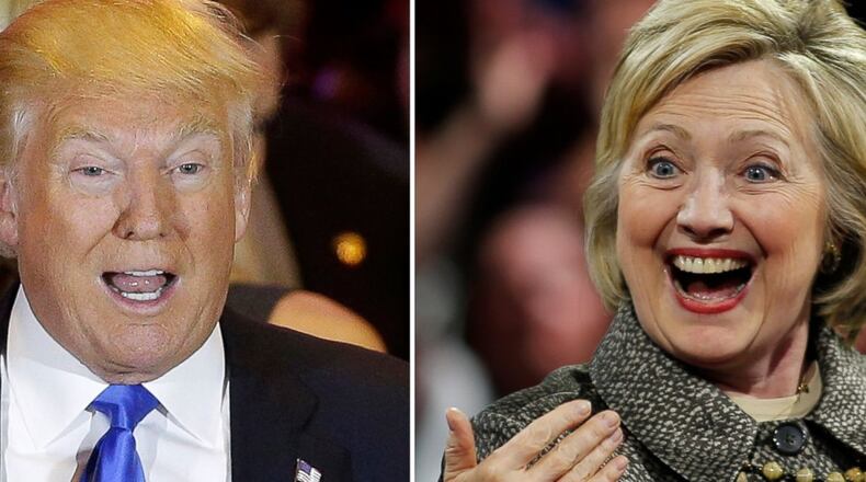 Donald Trump and Hillary Clinton. AP file.